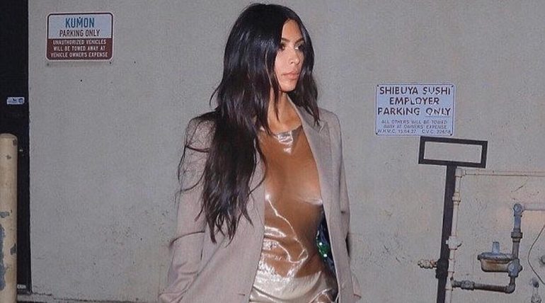 Kim Kardashian naked dress