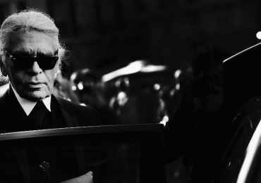 FLORENCE, ITALY - APRIL 22: (EDITORS NOTE: Image has been converted to black and white) Karl Lagerfeld