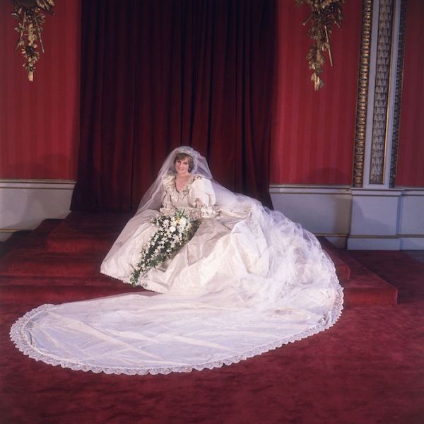 Segundo vestido de novia de Lady Di - retrato