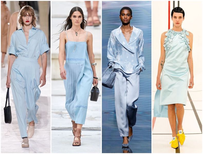 Vestido Imperio 2021 baby blue diseñadores