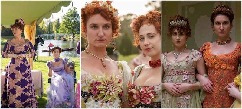 Vestido Imperio 2021 con flores
