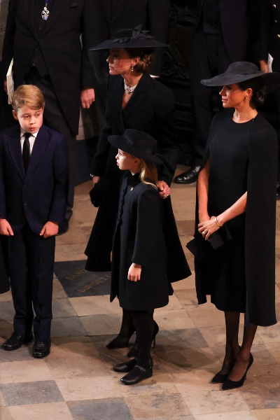 La princesa de Gales en el funeral de Estado de la reina